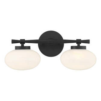 Barrow Two Light Bathroom Vanity in Matte Black (51|810502BK)