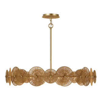 Abbott Five Light Pendant in Distressed Gold (51|76381560)