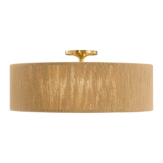 Maynard Four Light Flush Mount in Warm Brass (51|693124322)