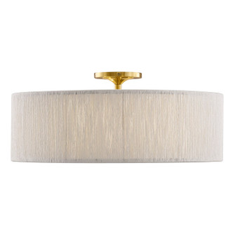 Maynard Four Light Flush Mount in Warm Brass (51|693114322)