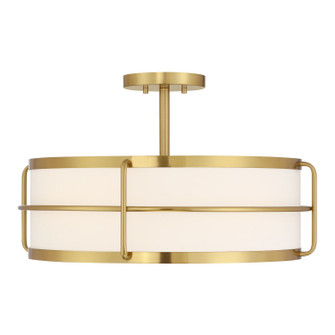 Chauncey Four Light Semi-Flush Mount in Warm Brass (51|641934322)