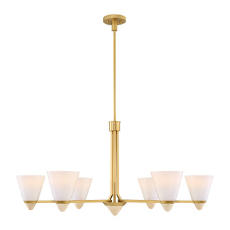 Kohlman Six Light Chandelier in Warm Brass (51|172666322)