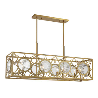 Balfour Eight Light Linear Chandelier in Warm Brass (51|150668322)