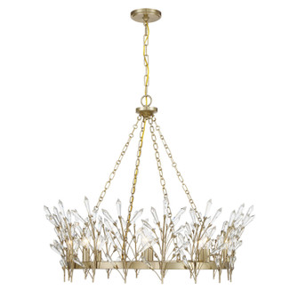 Orianna Eight Light Chandelier in Noble Brass (51|140748127)