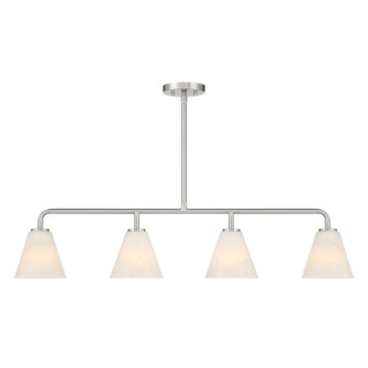 Blair Four Light Linear Chandelier in Satin Nickel (51|140144SN)