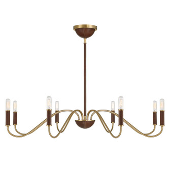 Abeline Eight Light Chandelier in Warm Brass (51|127488322)