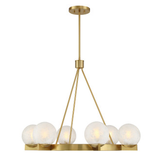 Darien Six Light Chandelier in Warm Brass (51|110146322)