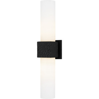 Quoizel Wood Two Light Wall Sconce in Matte Black (10|QW6800MBK)