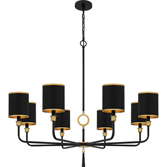 Lockery Eight Light Chandelier in Matte Black (10|LKY5040MBK)