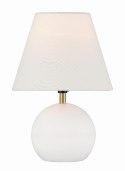 Olive One Light Table Lamp in White/Satin Brass (46|87012WSBT)