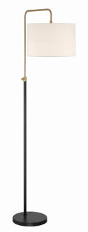 Ingraham One Light Floor Lamp in Flat Black/Satin Brass (46|87008FBSBF)