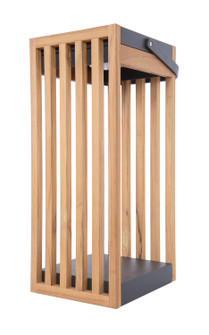 Teak LED Outdoor Rechargeable Table Lamp in Teak / Textured Grey (46|86298TKTGOTR)