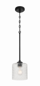 Claire One Light Mini Pendant in Flat Black (46|60591FB)