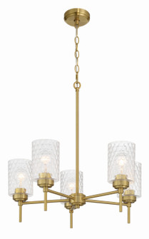 Claire Five Light Chandelier in Satin Brass (46|60525SB)