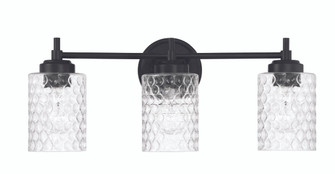 Claire Three Light Vanity in Flat Black (46|60503FB)