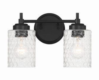 Claire Two Light Vanity in Flat Black (46|60502FB)