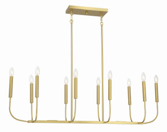Traci Ten Light Island Pendant in Satin Brass (46|59870SB)