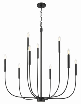 Traci Nine Light Chandelier in Flat Black (46|59829FB)