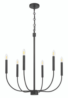 Traci Six Light Chandelier in Flat Black (46|59826FB)