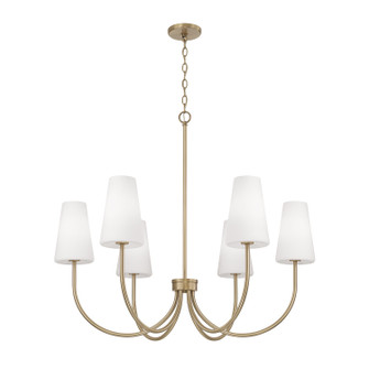 Averitt Six Light Chandelier in Aged Brass (65|455261AD550)