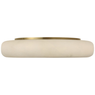 Formosa LED Flush Mount in Alabaster and Antique-Burnished Brass (268|KW4905ALBAB)