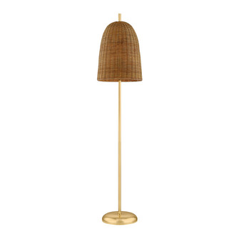 Beatrice One Light Floor Lamp in Aged Brass (428|HL1001401AGB)