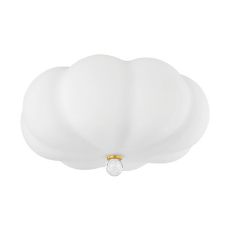Demille Three Light Flush Mount in Aged Brass (428|H1044502AGB)