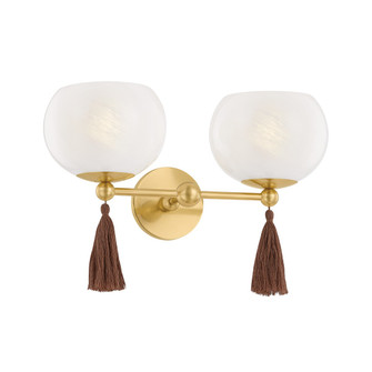 Niya Two Light Wall Sconce in Aged Brass (428|H1039102AGB)