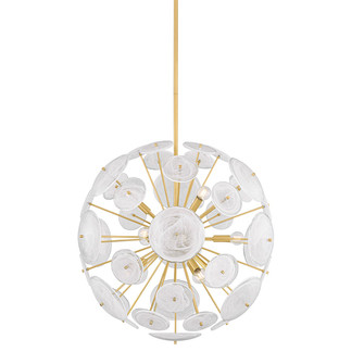 Tamara Nine Light Chandelier in Aged Brass (428|H1004809AGB)