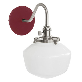 Uno One Light Wall Sconce in Vermillion w/Brushed Nickel (518|SCL4132696)