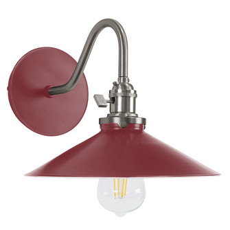 Uno One Light Wall Sconce in Vermillion w/Brushed Brass (518|SCL4042691)