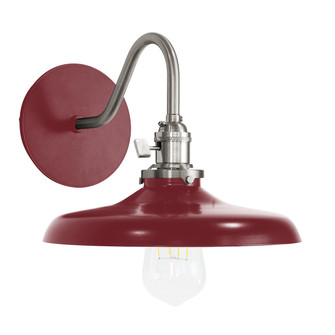 Uno One Light Wall Sconce in Vermillion w/Brushed Brass (518|SCL4012691)