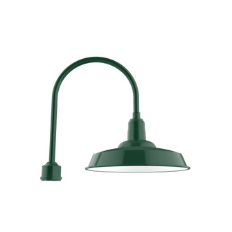 Warehouse One Light Post Mount in Forest Green (518|POA18542)