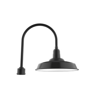 Warehouse One Light Post Mount in Black (518|POA18541)
