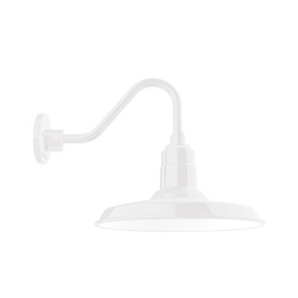 Warehouse One Light Gooseneck Wall Light in White (518|GNV18344)