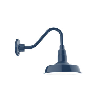 Warehouse One Light Gooseneck Wall Light in Navy (518|GNV18150)