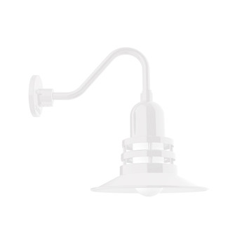 Atomic One Light Gooseneck Wall Light in White (518|GNV14844)