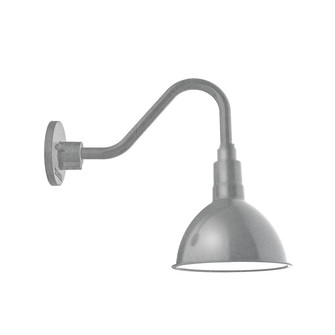 Deep Bowl One Light Gooseneck Wall Light in Painted Galvanized (518|GNV11549)
