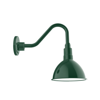 Deep Bowl One Light Gooseneck Wall Light in Forest Green (518|GNV11542)