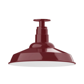 Warehouse One Light Flush Mount in Bright Yellow (518|FMB18421)