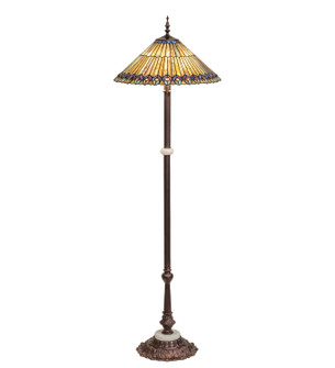 Tiffany Jeweled Peacock Three Light Floor Lamp (57|280073)