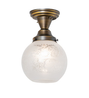 Revival Schoolhouse One Light Flushmount in Antique Brass (57|278330)