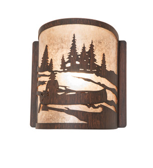 Canoe At Lake One Light Wall Sconce in Driftwood Brown (57|277550)
