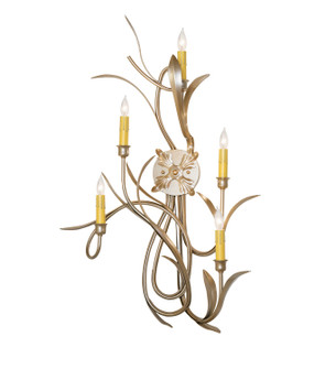 Roselle Five Light Wall Sconce in Champagne Metallic (57|273540)