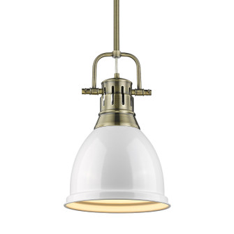 Duncan One Light Pendant in Aged Brass (62|3604SABWH)