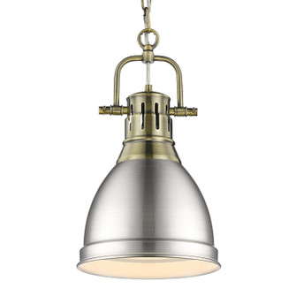 Duncan One Light Pendant in Aged Brass (62|3602SABPW)