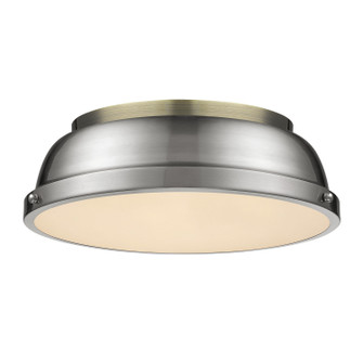 Duncan Two Light Flush Mount in Aged Brass (62|360214ABPW)