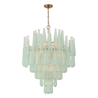 Ollie 21 Light Chandelier in Aged Brass (60|OLL6008AGGR)
