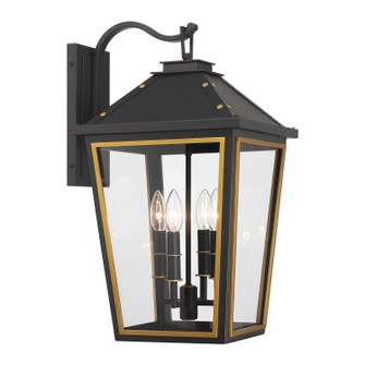Hawkins Four Light Outdoor Wall Sconce in Matte Black + Textured Gold (60|HAW603MKTG) Hawkins Four Light Outdoor Wall Sconce in Matte Black + Textured Gold (60|HAW603MKTG)