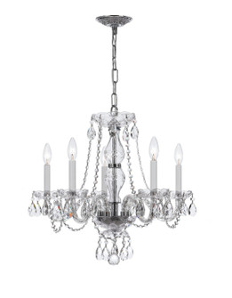 Traditional Crystal Five Light Chandelier in Polished Chrome (60|5085CHCLI)
